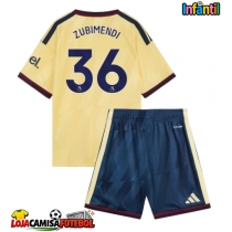 Camisa de Futebol Arsenal Martin Zubimendi #36 Equipamento Alternativo Infantil 2026-27 Manga Curta (+ Calças curtas)